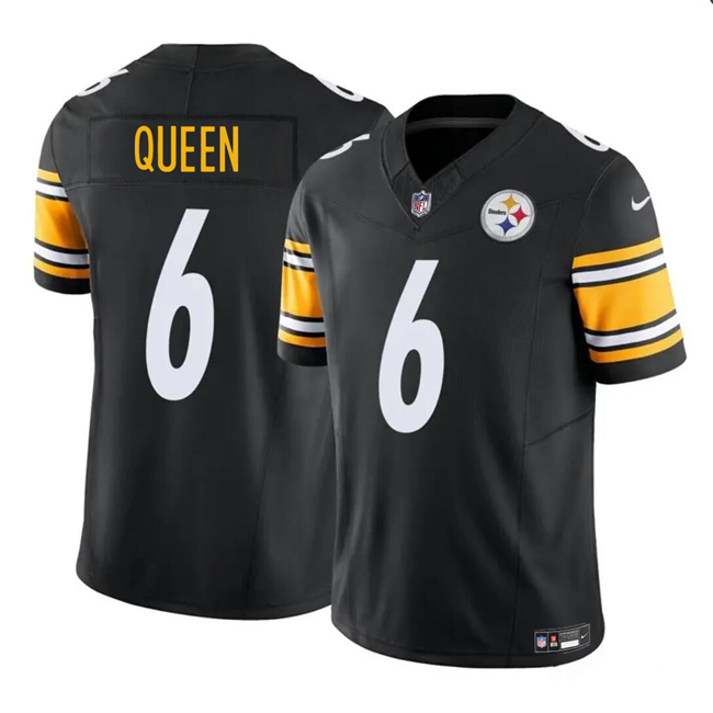 Youth Pittsburgh Steelers #6 Patrick Queen Black F.U.S.E. Vapor Untouchable Limited Football Stitched Jersey